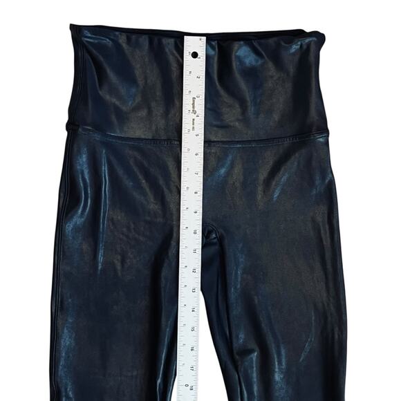 Spanx Women’s Sz XL Black Faux Leather High Rise Leggings Pull On Shaping - Picture 14 of 16